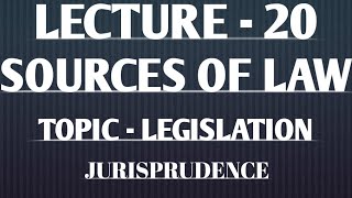 Sources of Law Topic Legislation [upl. by Pallas561]