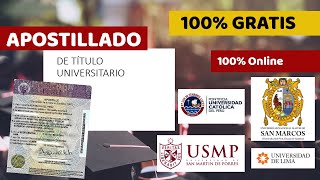 APOSTILLAR GRATIS ONLINE EN PERÚ  TÍTULO BACHILLER MAESTRÍA CERTIFICADO DE ESTUDIOS [upl. by Amandie]