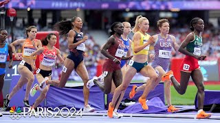 Nikki Hiltz places third claims spot in womens 1500m final  Paris Olympics  NBC Sports [upl. by Nuahsyd]