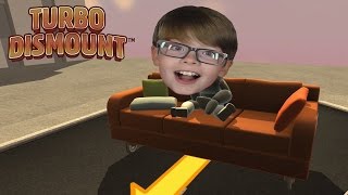 FALLING OFF A CLIFF ON A SOFA Turbo Dismount  Steam Game [upl. by Bliss]