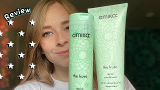 amika the kure Shampoo Conditioner Product Honest Review [upl. by Fiester]