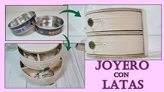 Cómo hacer un Joyero  Alhajero reciclando latas Ideas DIY para regalar [upl. by Nuri377]