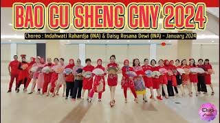 BAO CE SHENG CNY 2024  Line Dance  Demo by Sweety Citimall Beginner Class  Chika amp Friends [upl. by Nylessoj]