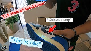 EXPOSING FAKE TRAVIS SCOTT 1S IN MALL SNEAKERCON [upl. by Daney]