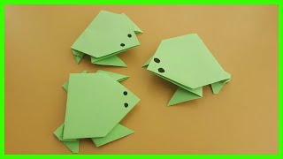 👉🏽Cómo hacer una 🐸 RANA 🐸 SALTARINA de papel FÁCIL ✅  Ranas de Origami [upl. by Jeuz]