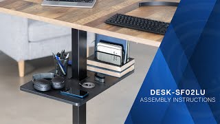 DESKSF02LU Under Desk Leg Shelf Assembly by VIVO [upl. by Nnylrac301]