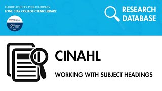 CINAHL Subject Headings [upl. by Enetsirk416]