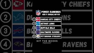 Power Rankings in the NFL heading into week 11 [upl. by Selway]