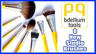 BDELLIUM TOOLS 8 NEW STUDIO LINE BRUSHES  REVIEW amp DEMOS [upl. by Taran]