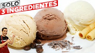 HELADO casero con 3 INGREDIENTES y del sabor que quieras🍧😍5 MINUTOS y sin máquina Receta  824 [upl. by Atihcnoc]