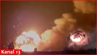 Thousands of tons of Russian ammunition  quotIskanderquot quotTochkaU” destroyed in 3 provinces overnight [upl. by Marlee830]