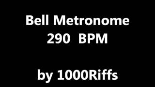 Bell Metronome  290 BPM  Beats Per Minute [upl. by Saleem79]