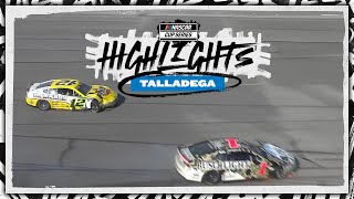 Replay Ryan Blaney Ross Chastain and Joey Logano wreck at Talladega  NASCAR [upl. by Retepnhoj]