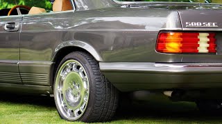 C126 MercedesBenz 500 SEC coupe with Carlsson wheels 1985 [upl. by Etnahsa]