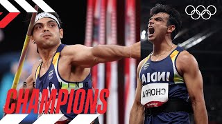 Neeraj Chopra 🇮🇳 wins Indias First Track and Field Olympic Gold 🥇  Reigning Champions [upl. by Short]