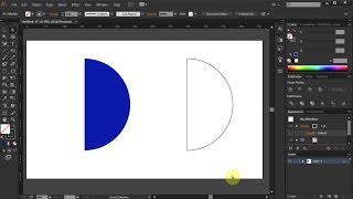 How to Draw a Half Circle in Adobe Illustrator [upl. by Ohnuj]