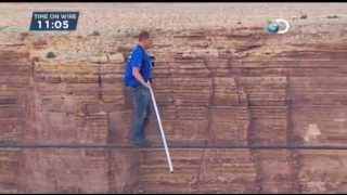 Nik Wallenda Crosses Canyon on Tightrope [upl. by Oirevlis106]