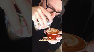 Almond Milk Swan Latte Art shorts latteart [upl. by Elinad]