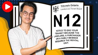 LTB Ontario  How to Serve an N12 Form Terminating Tenancy For Personal Use [upl. by Suicul]