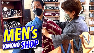 Inside a Kimono Shop Specialized for Men in Kyoto Japan  How a Pro Coordinates Kimono [upl. by Kirbie551]