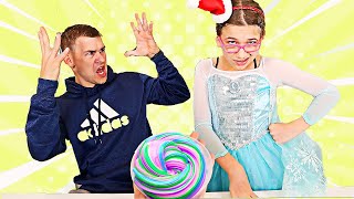 FIX THIS SLIME CHALLENGE Ms Cillarini VS Dad  JKrew [upl. by Eibrik]