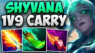 CHALLENGER SHYVANA MAIN INSANE 1V9 JUNGLE GAMEPLAY  CHALLENGER JUNGLE SHYVANA  Patch 1413 S14 [upl. by Meingolda]