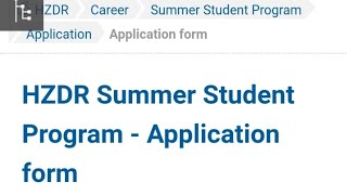 HZDR Summer school program 2024 Germany scholarship solaki29 internship [upl. by Ettennek]