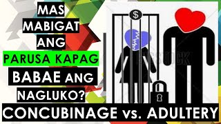 ADULTERY vs CONCUBINAGE CASES IN THE PHILIPPINES revisedpenalcode tagalog [upl. by Ardnasak681]