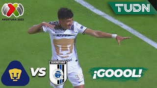 ¡EXPLOTA CU Golazo de Ruvalcaba  Pumas 41 Querétaro  Liga Mx Apertura 22 J13  TUDN [upl. by Reichert]