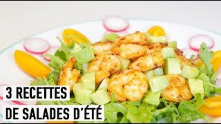 3 RECETTES DE SALADES DÉTÉ [upl. by Neelhtakyram]