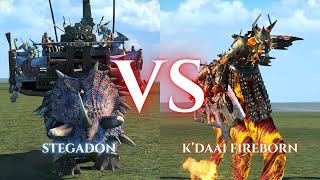 WARHAMMER III Total War  Stegadon VS KDaai Fireborn [upl. by Bael]