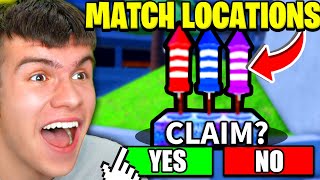 How To FIND ALL 10 MATCHESMAP FIREWORK LOCATIONS In Roblox Toilet Tower Defense NEW YEARS EVENT [upl. by Williamsen]