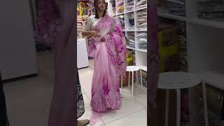 Hand painted muslin networkerbaire originalfilmsong saree [upl. by Asirehc]