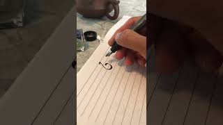 How to write Arabic letters Diwani script Diwani script letter noon ن  Asma Malhi Art asmamalhi [upl. by Berkley]