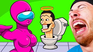 Skibidi Toilet VS Among Us Animations Funny Try Not To Laugh [upl. by Crist739]