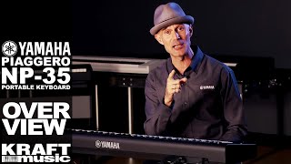 Yamaha Piaggero NP35 Portable Keyboard  Overview with Gabriel Aldort [upl. by Perloff848]