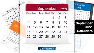 September 2022 Calendar  123FreeVectors [upl. by Aivatnwahs]