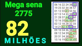 Mega sena 2775 estudos e observações tendência com repetições na linha 4  dezena 50 mais forte [upl. by Dareece899]