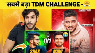 😱 THE IMPOSSIBLE TDM CHALLENGE AGAINST BEST T1 PLAYER IN INDIA officialscoutop MAVIOPSnaxGaming [upl. by Gould]