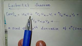 Leibnitzs theorem  problem 1 [upl. by Aiak282]