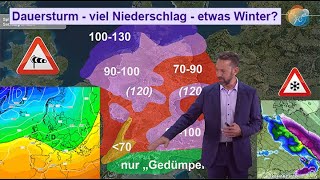 Dauersturm  Sturmflut an der Nordsee  Luftmassengrenze mit Schnee  viel Niederschlag  Winter [upl. by Anastos]
