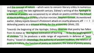 Sir Sidney and An Apology for Poetry [upl. by Africa]