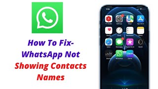 Whatsapp Not Showing My Contact Name List iOS 15  Contacts Not Showing in iPhone Whatsapp [upl. by Farrah579]