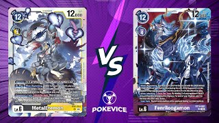 MetalEtemon vs Fenriloogamon  Digimon Card Game  BT15 Tournament [upl. by Ahsal743]