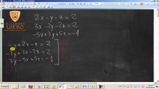 Sistema de ecuaciones 3x3 Gauss cambiar columnas UD03 Matemáticas 1º Bachillerato Academia Usero [upl. by Sinnek]