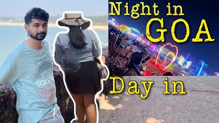 Baga Beach 🏝️ and Sinquerim Beach 🏖️  Day and Night Fun in GOA  with my crush 😻 [upl. by Terriss]