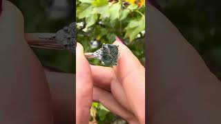 Emerald Shape Step Cut Genuine Moss Agate Ring [upl. by Anneiv157]