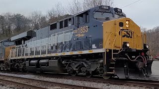 NS at Matewan WV amp CSX 1853 New York Central at Coal Run Village KY  February 16 2024 [upl. by Thay759]