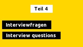 deutsch interview fragen und antworten  Teil 4 hörcafe [upl. by Barrus]