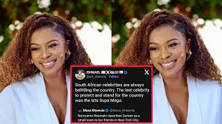 Nomzamo Mbatha is under fire for calling Durban a quotsmalltownquot to her friends in New York ❗ [upl. by Wildee283]